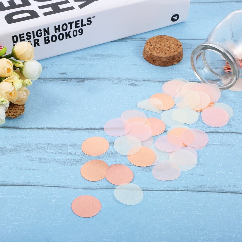 TecUnite Rose Gold Pink Confetti Tissue Paper Table Confetti, 1.76 oz - Image 4